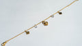 Golden Heart & Clover Charm Bracelet