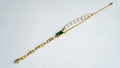 Golden Pearl & Emerald Accent Bracelet