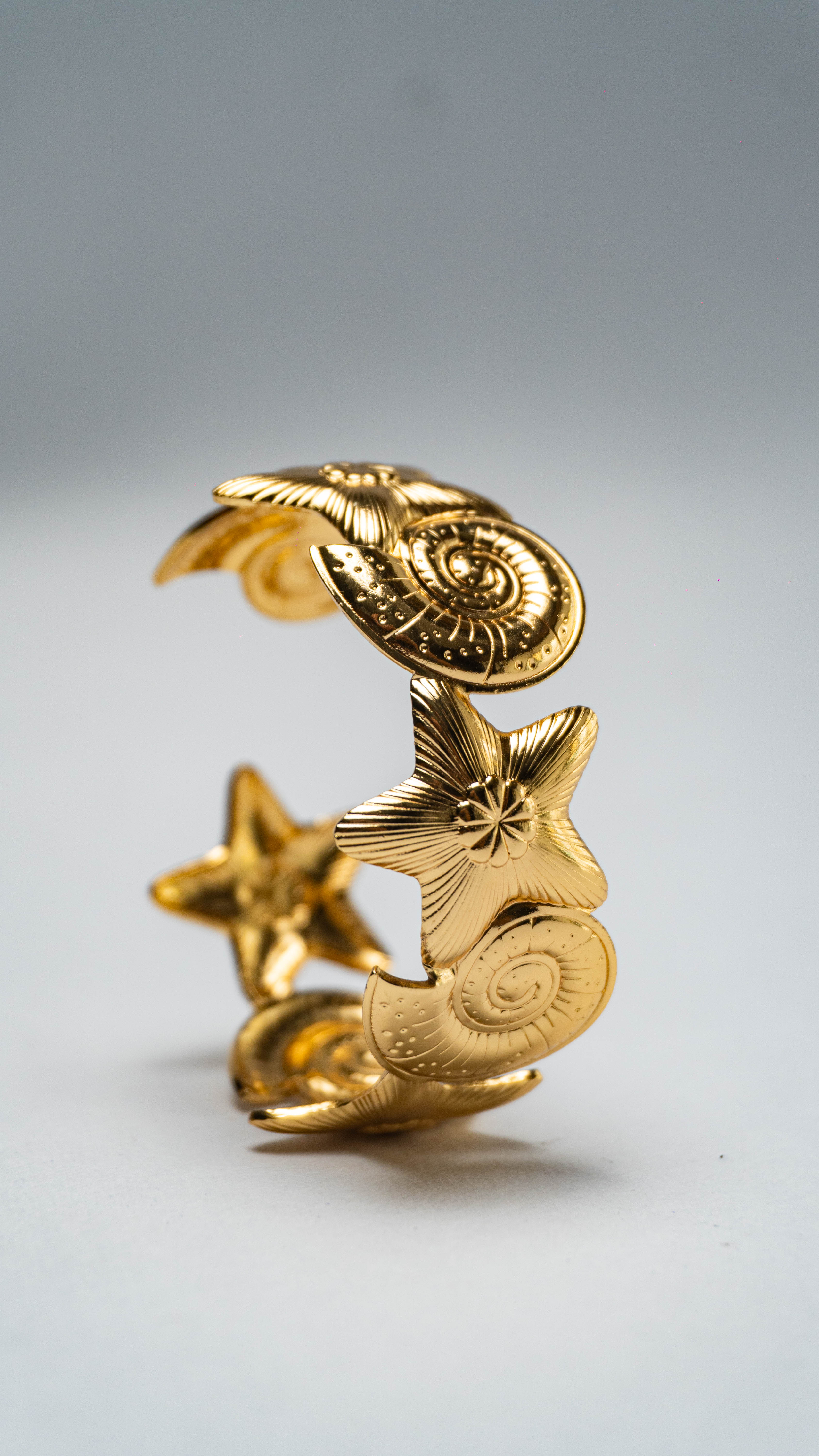 Golden Ocean-Inspired Statement Cuff