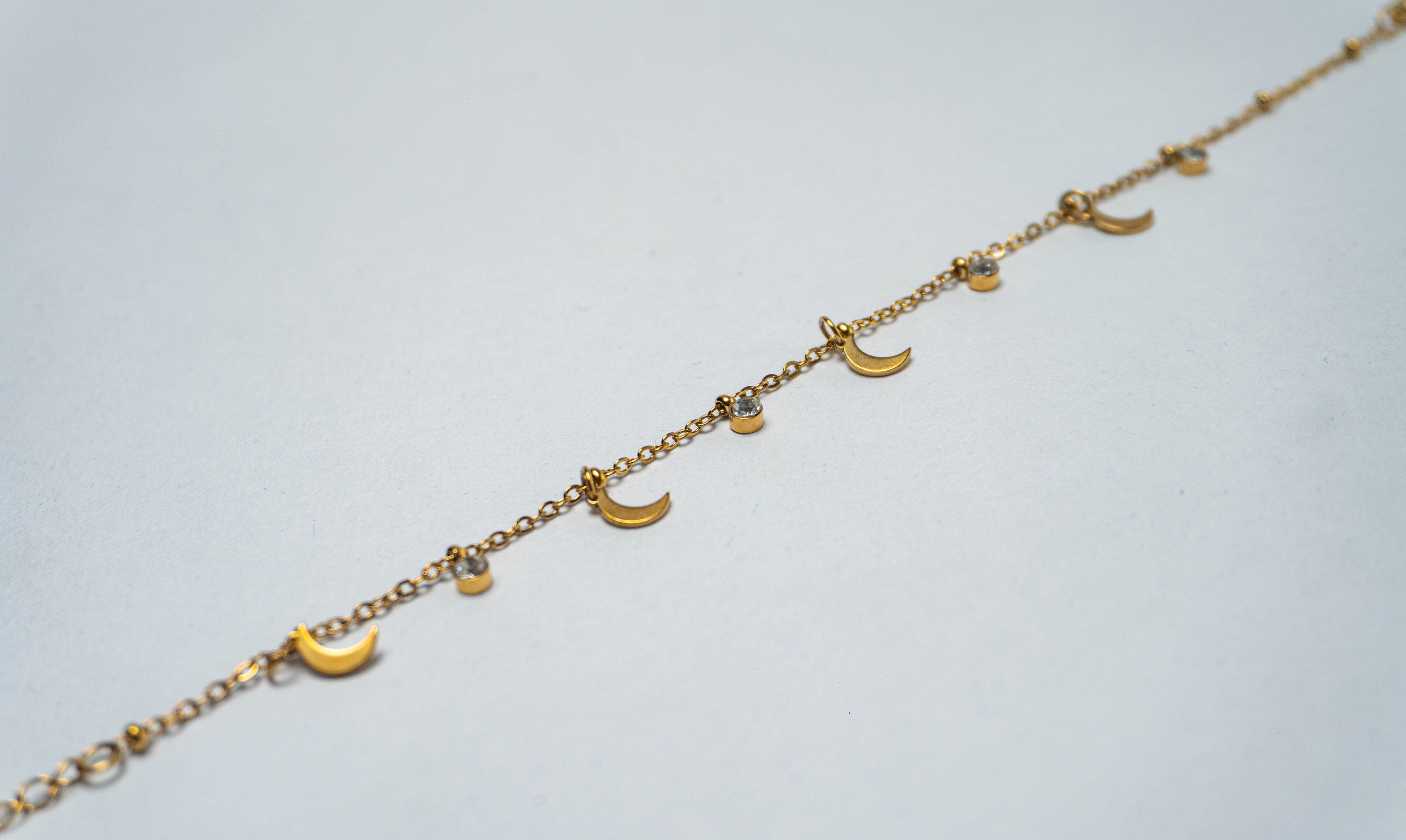 Celestial Moon & Sparkle Charm Bracelet