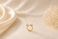 Minimal Circle Bar Pendant Necklace